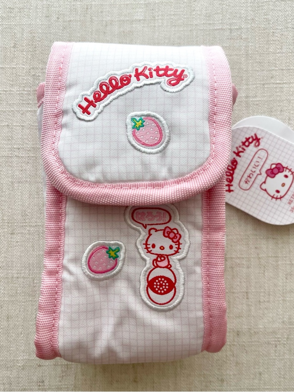 Sanrio Hello Kitty Kawaii x Retrospekt Camera Pouch with Strawberry Patches